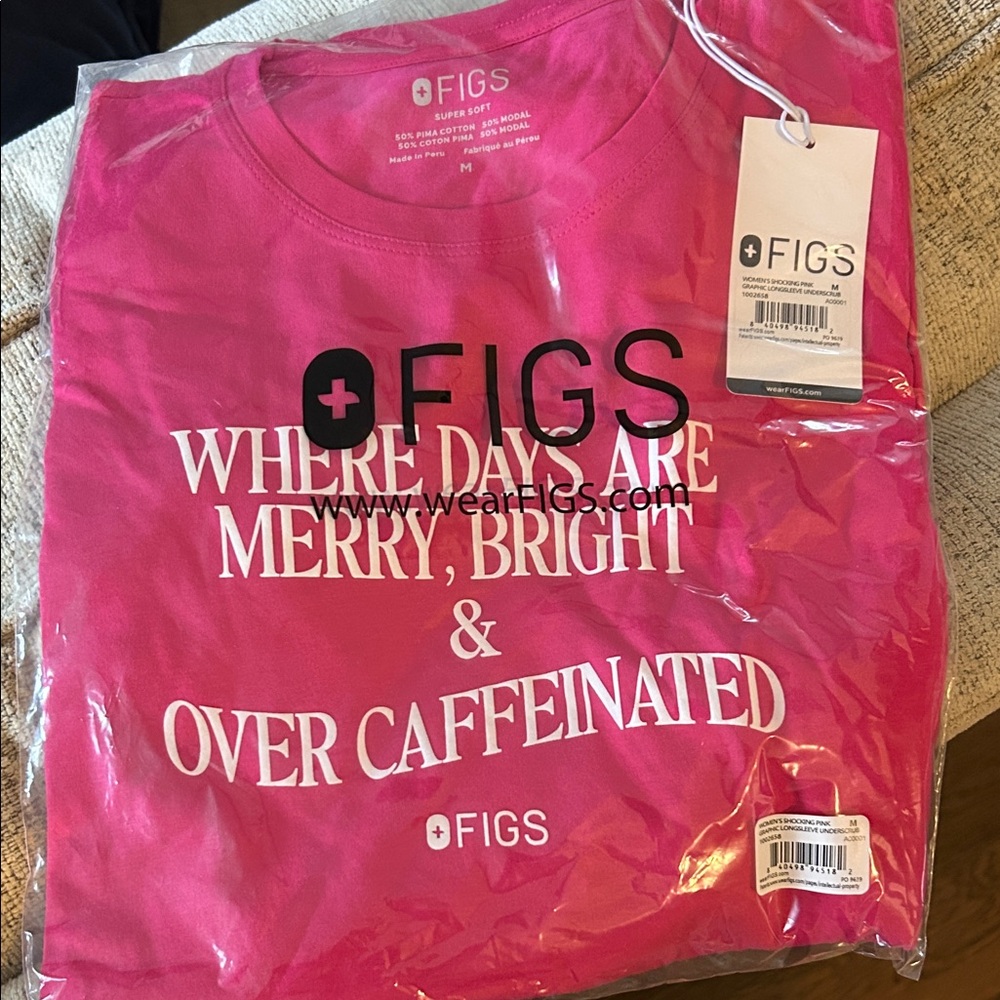 Figs Vibrant Pink Graphic Tee